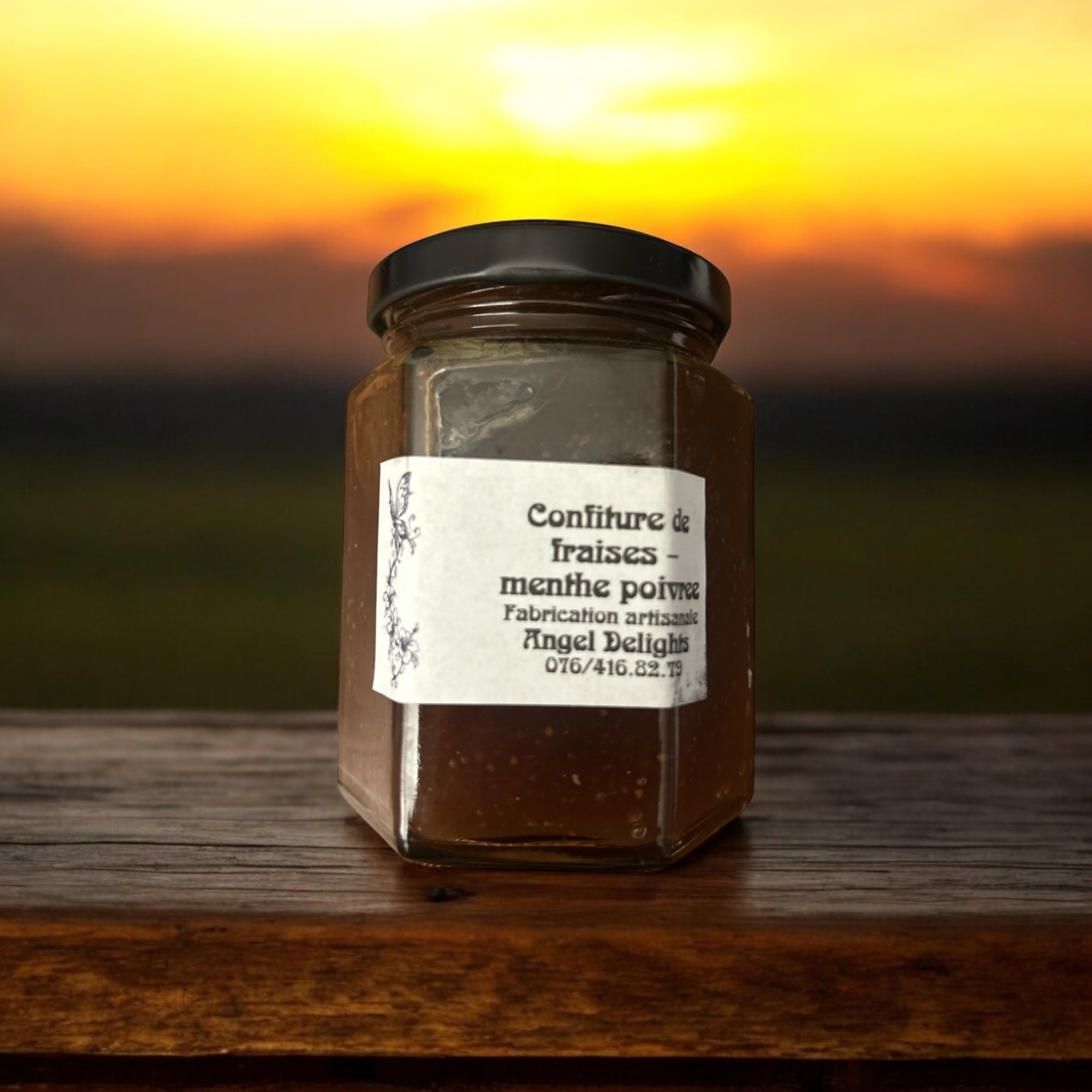 Confiture "Fraises menthe poivrée" 195 ml