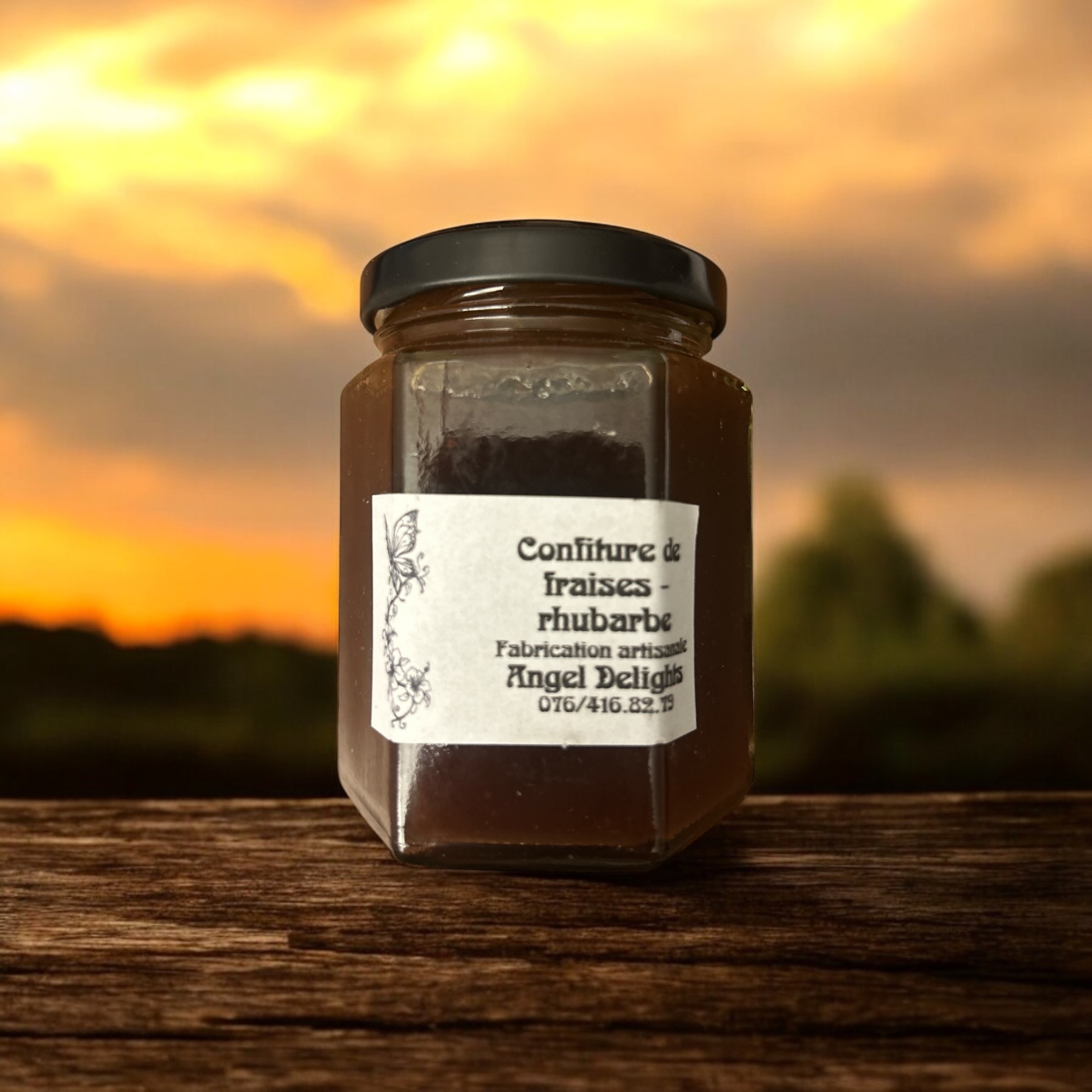 Confiture "Fraises rhubarbe" 195 ml