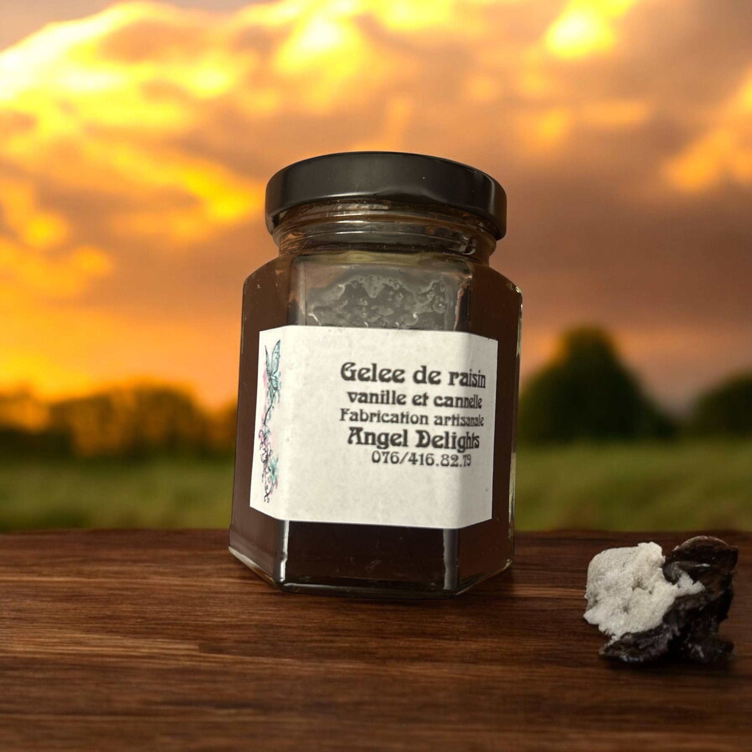 Gelée de "raisin vanille et cannelle" 195 ml