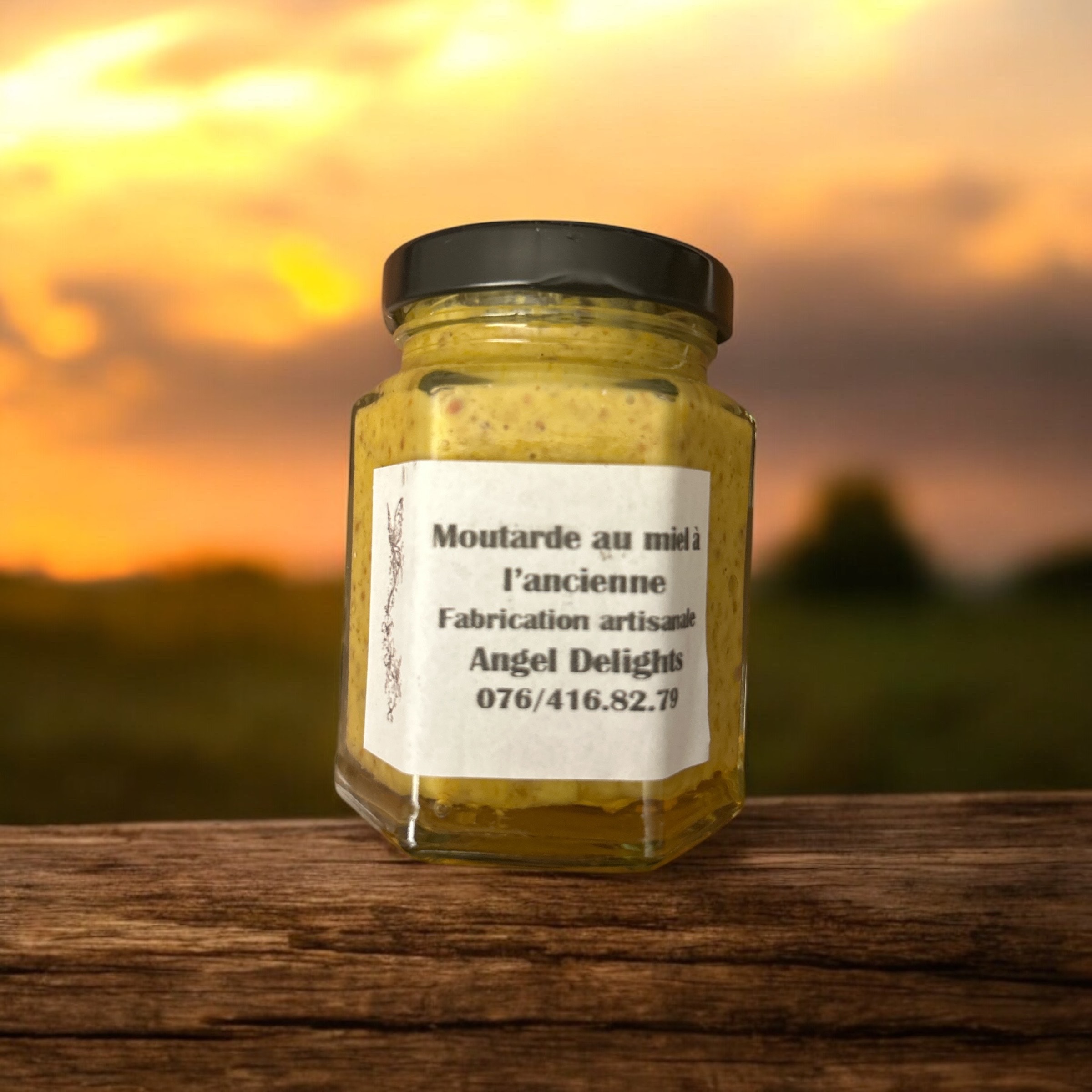 Moutarde à l'ancienne au Miel 195 ml