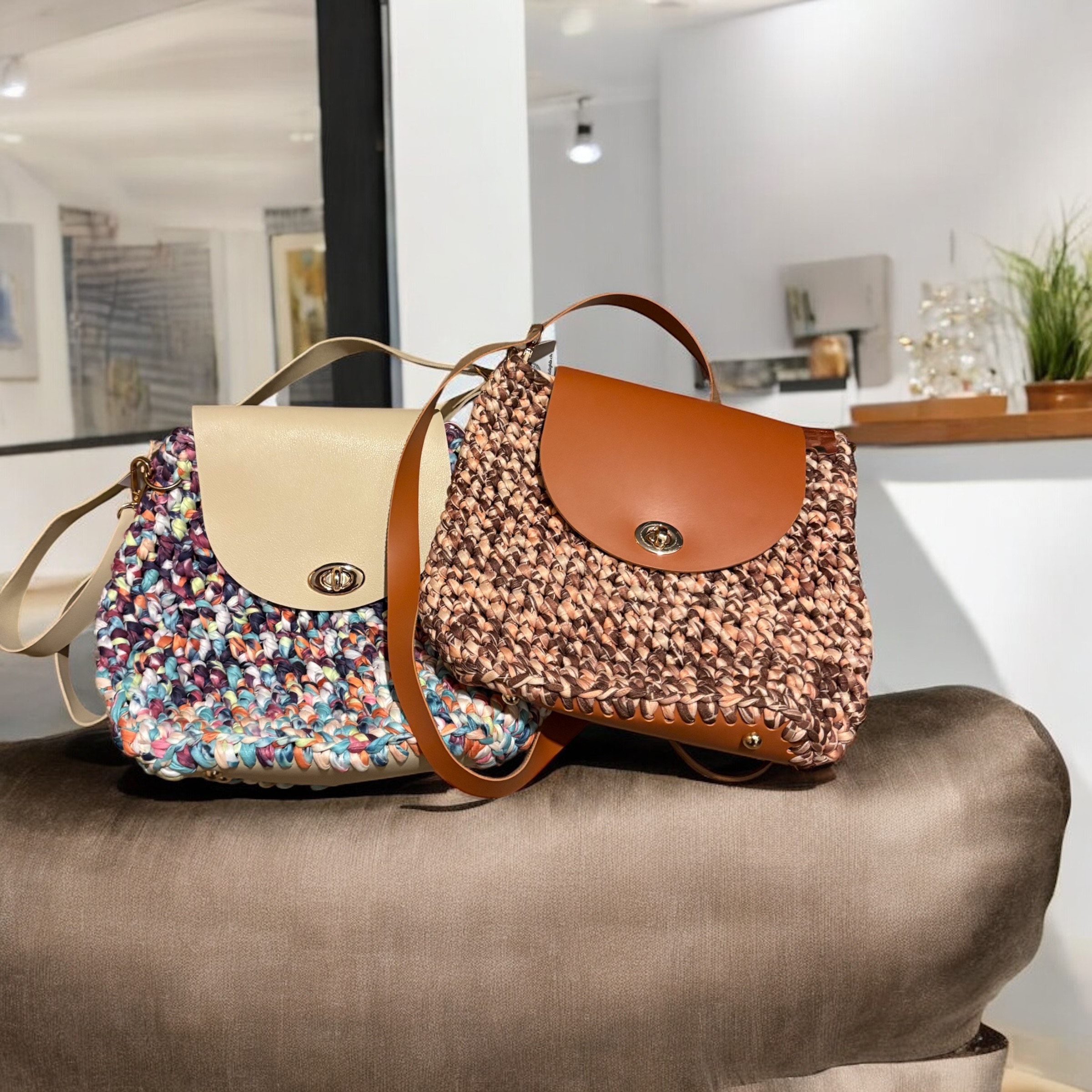 Sac à dos en crochet petite taille